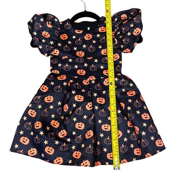 Pumpkin Print Kids Costume Dress - Picture 5 of 8
